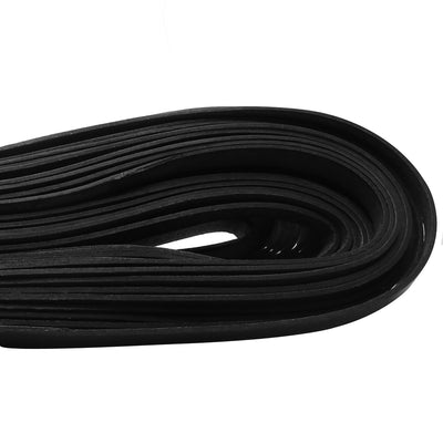 esnado Lederband flach, 10 mm x 2 mm  -  Schwarz