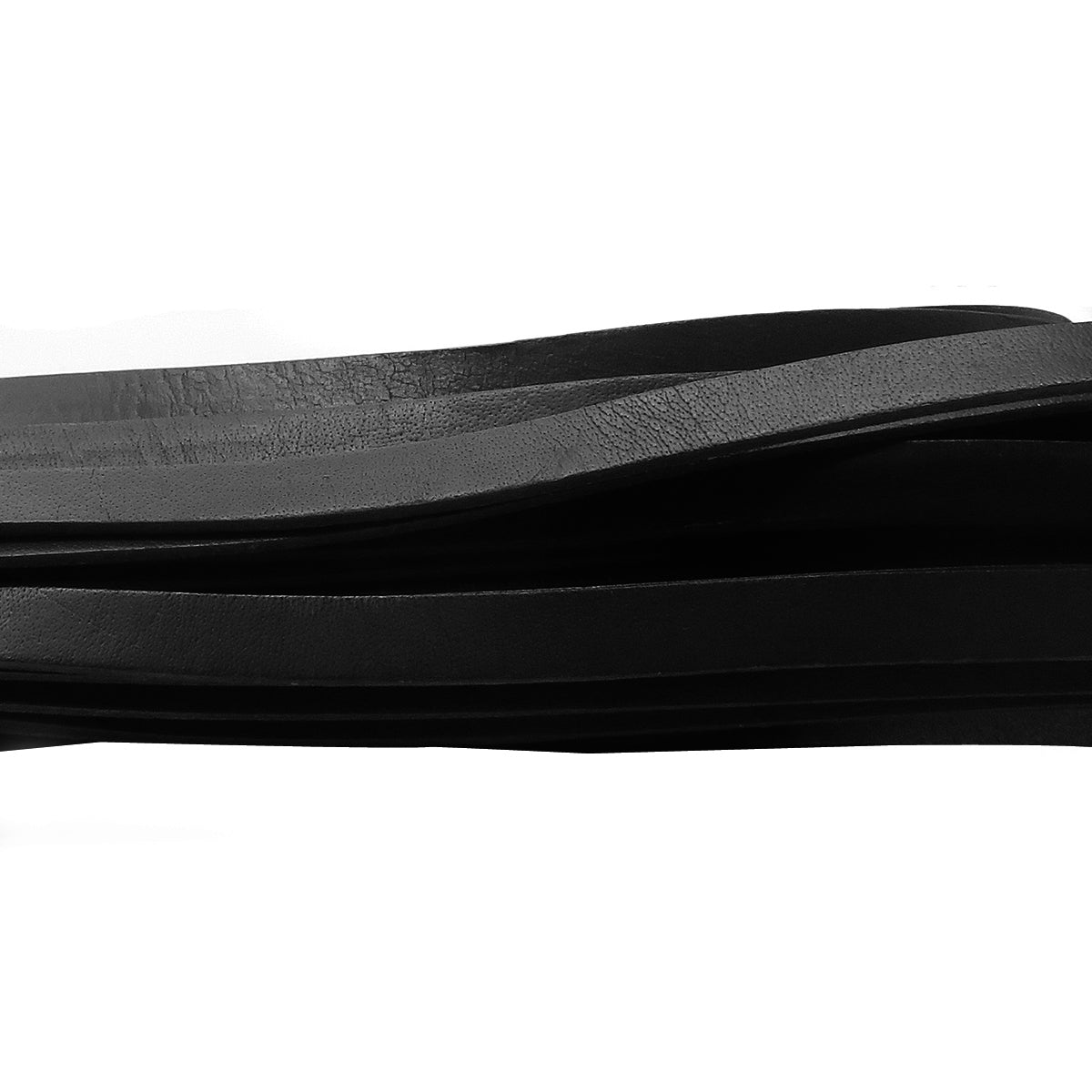 esnado Lederband flach, 10 mm x 2 mm  -  Schwarz