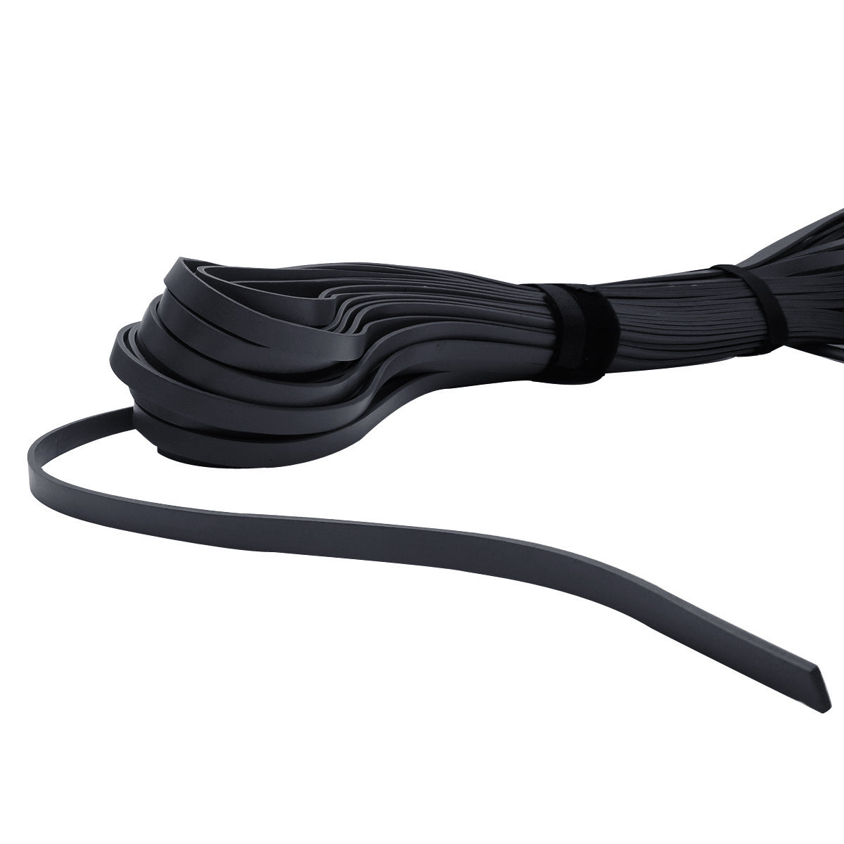 esnado Lederband flach, 10 mm x 2 mm  -  Schwarz