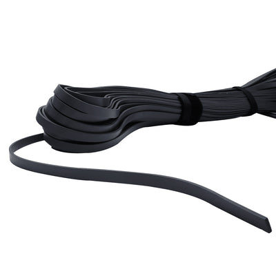 esnado Lederband flach, 10 mm x 2 mm  -  Schwarz