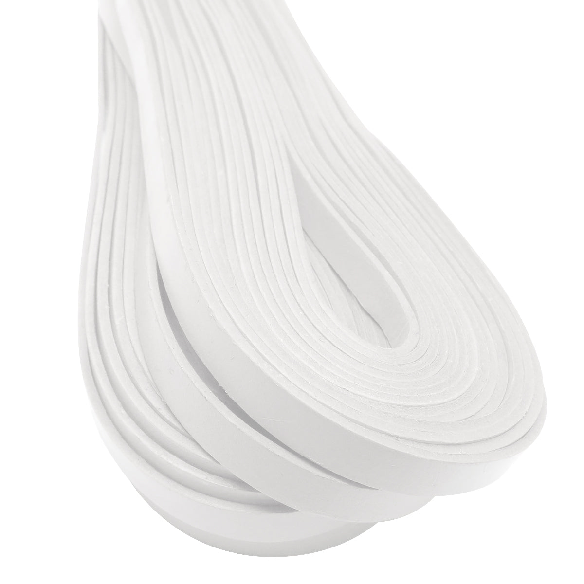 esnado Lederband flach, 10 mm x 2 mm  - Weiß