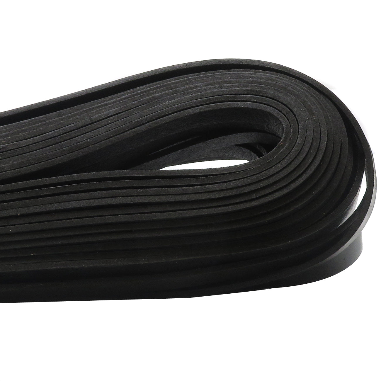 esnado Lederriemen, 10 mm x 2,5 mm - Schwarz