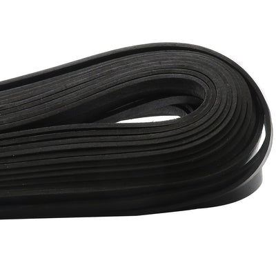 esnado Lederriemen, 10 mm x 2,5 mm - Schwarz