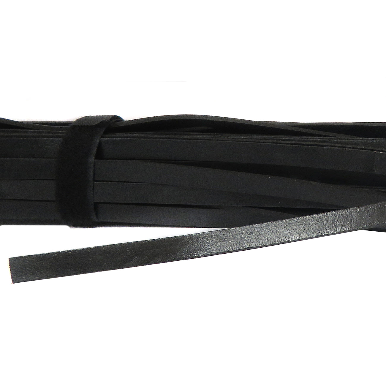 esnado Lederriemen, 10 mm x 2,5 mm - Schwarz