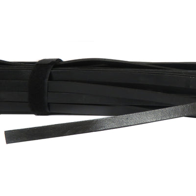 esnado Lederriemen, 10 mm x 2,5 mm - Schwarz