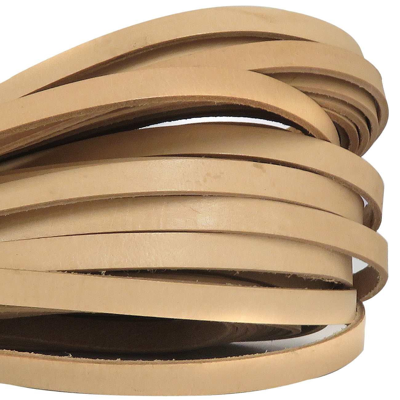 esnado Lederriemen, 10 mm x 2,5 mm - Natur