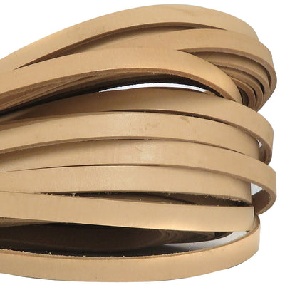 esnado Lederriemen, 10 mm x 2,5 mm - Natur