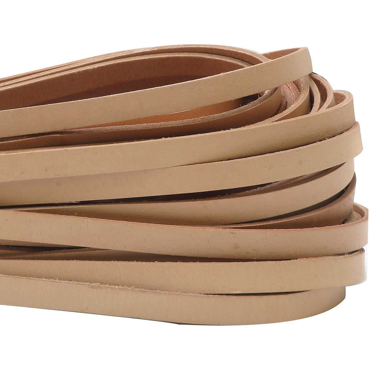 esnado Lederriemen, 10 mm x 2,5 mm - Natur