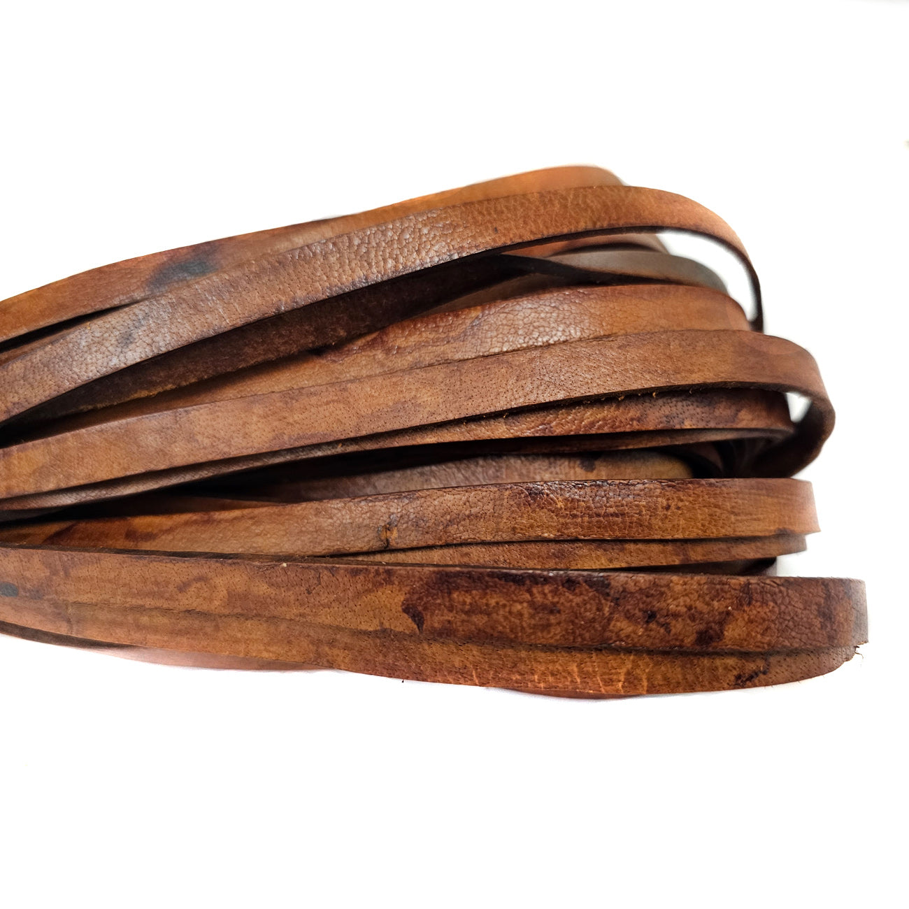 esnado Lederriemen, 10 mm x 2,5 mm - Antik Braun