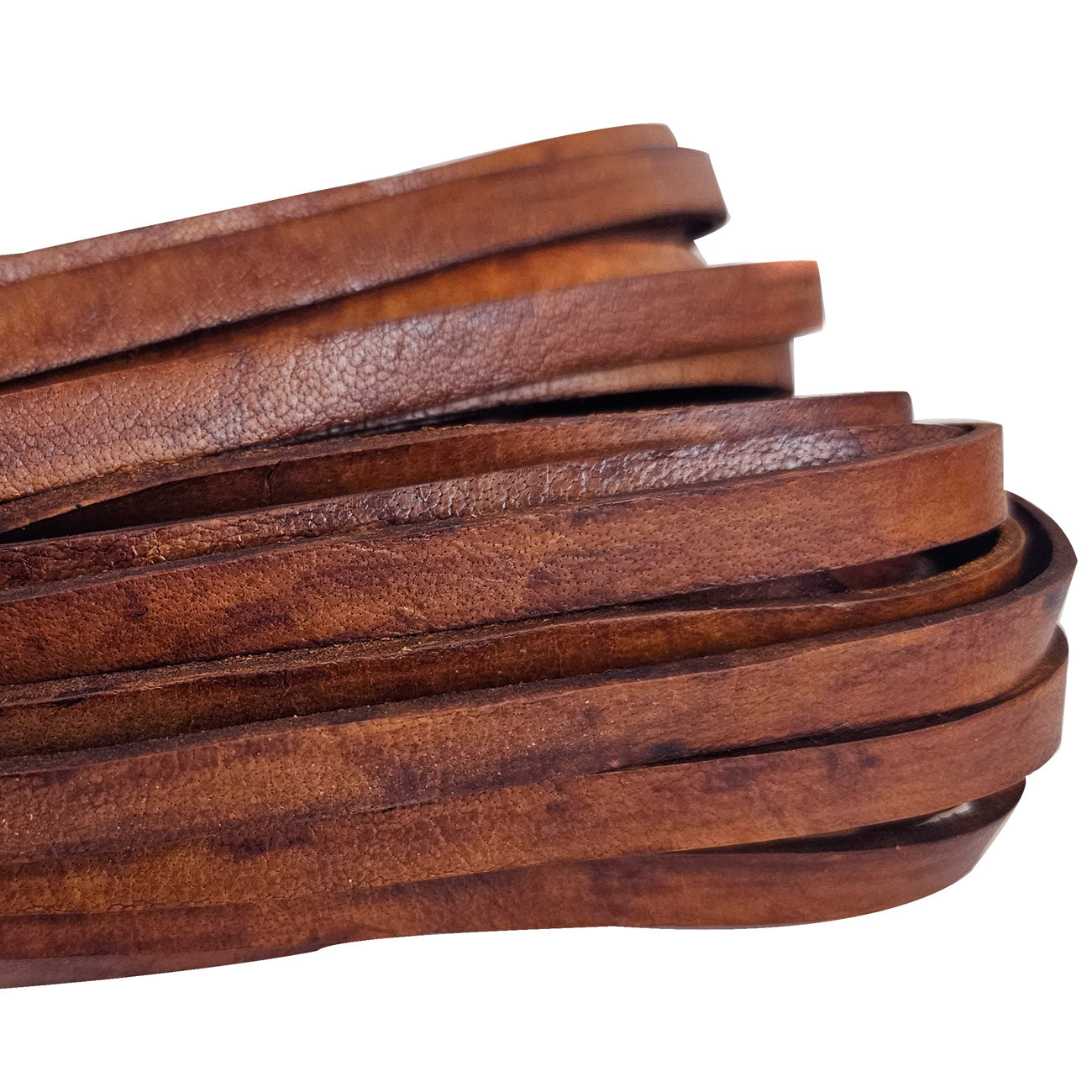 esnado Lederriemen, 10 mm x 2,5 mm - Antik Braun