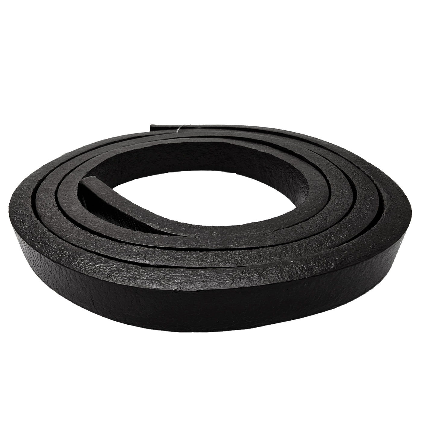esnado Lederband Flach | 12 mm x 6 mm | Länge: 1 m - Schwarz