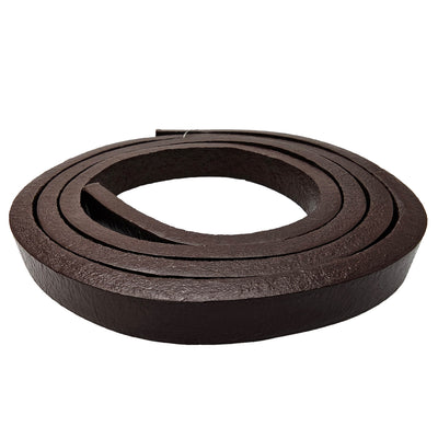 Lederband Flach | 12 mm x 6 mm | Länge: 1 Meter - Braun