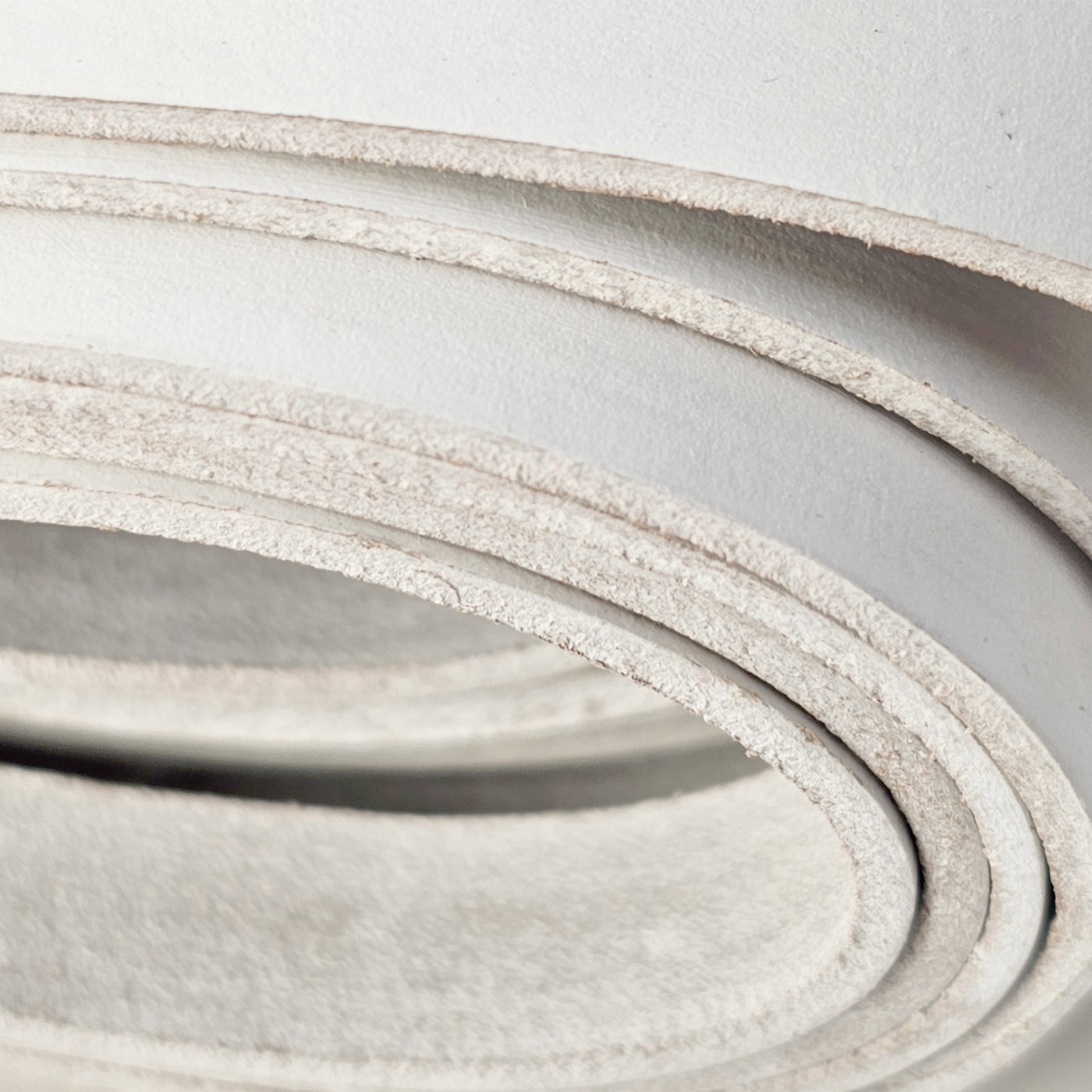 esnado Lederband Flach 15 mm x 2,5 mm - Weiß