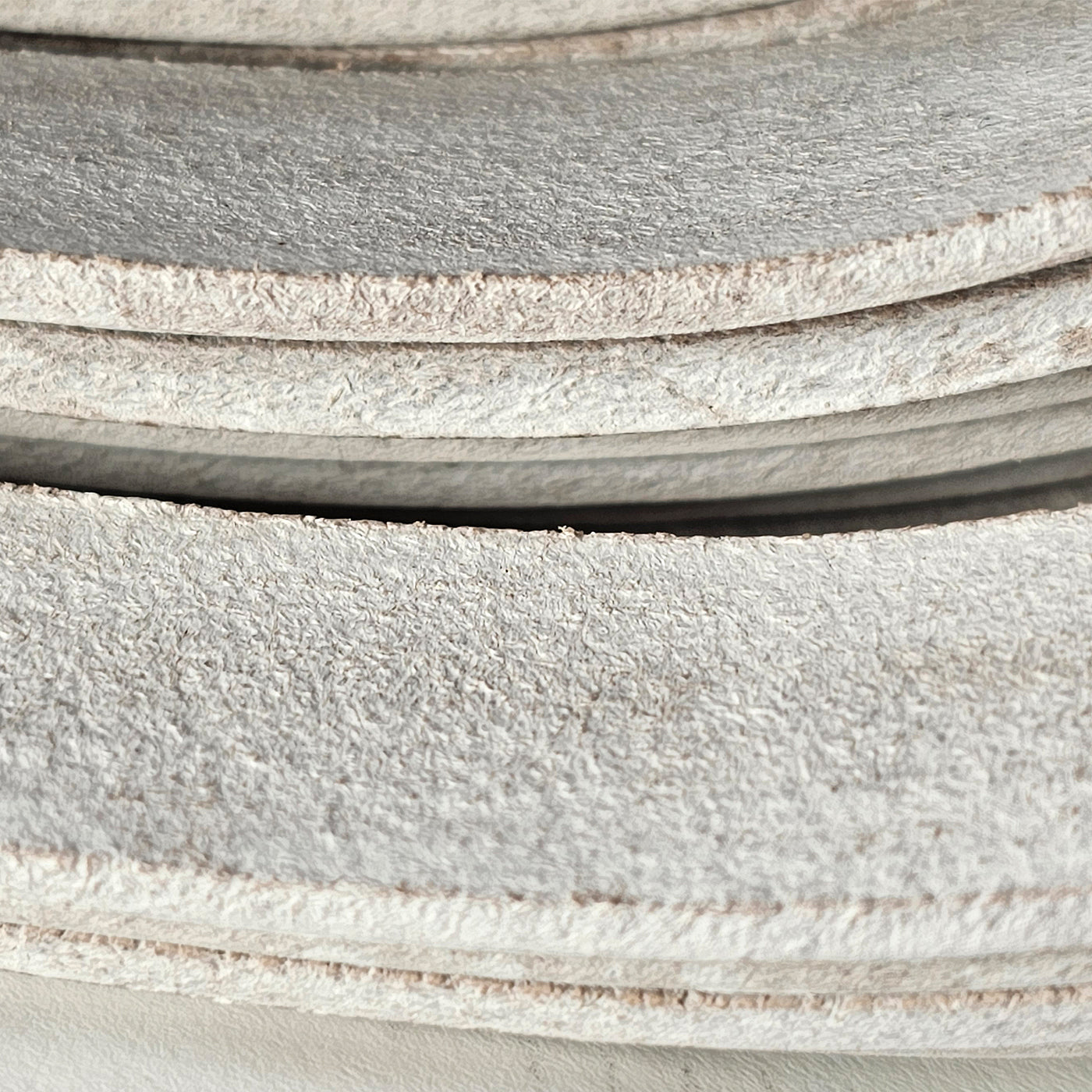 esnado Lederband Flach 15 mm x 2,5 mm - Weiß