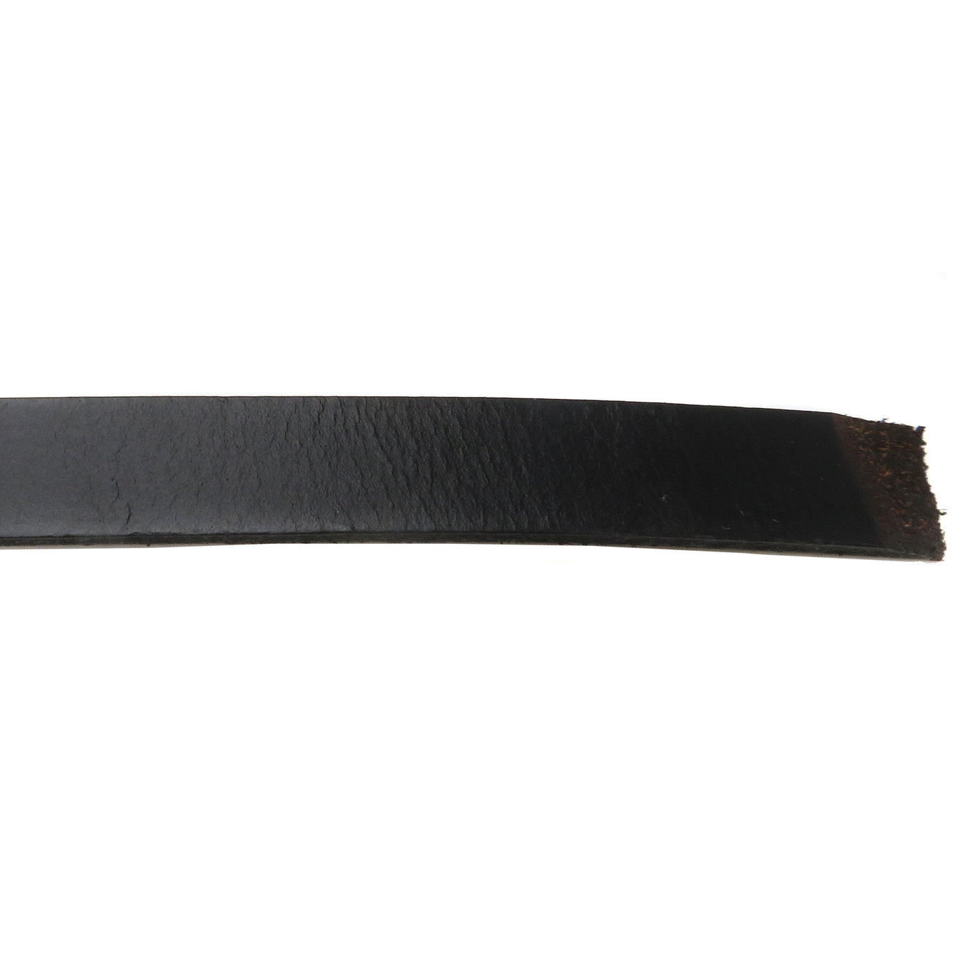 esnado Lederriemen Flach 15 mm x 3 mm - Schwarz