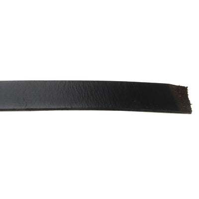 esnado Lederriemen Flach 15 mm x 3 mm - Schwarz