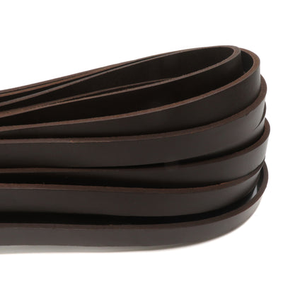 esnado Lederriemen Flach 15 mm x 3 mm - Braun