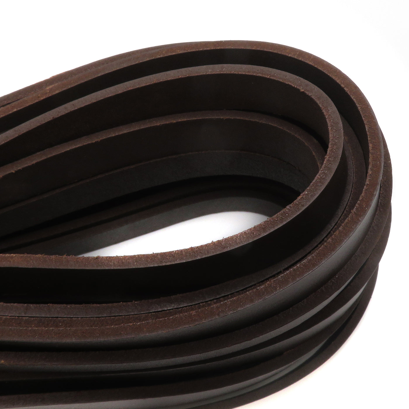 esnado Lederriemen Flach 15 mm x 3 mm - Braun