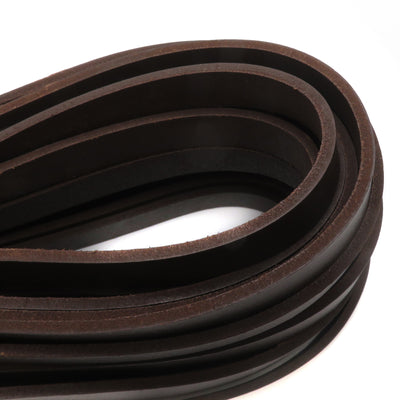 esnado Lederriemen Flach 15 mm x 3 mm - Braun