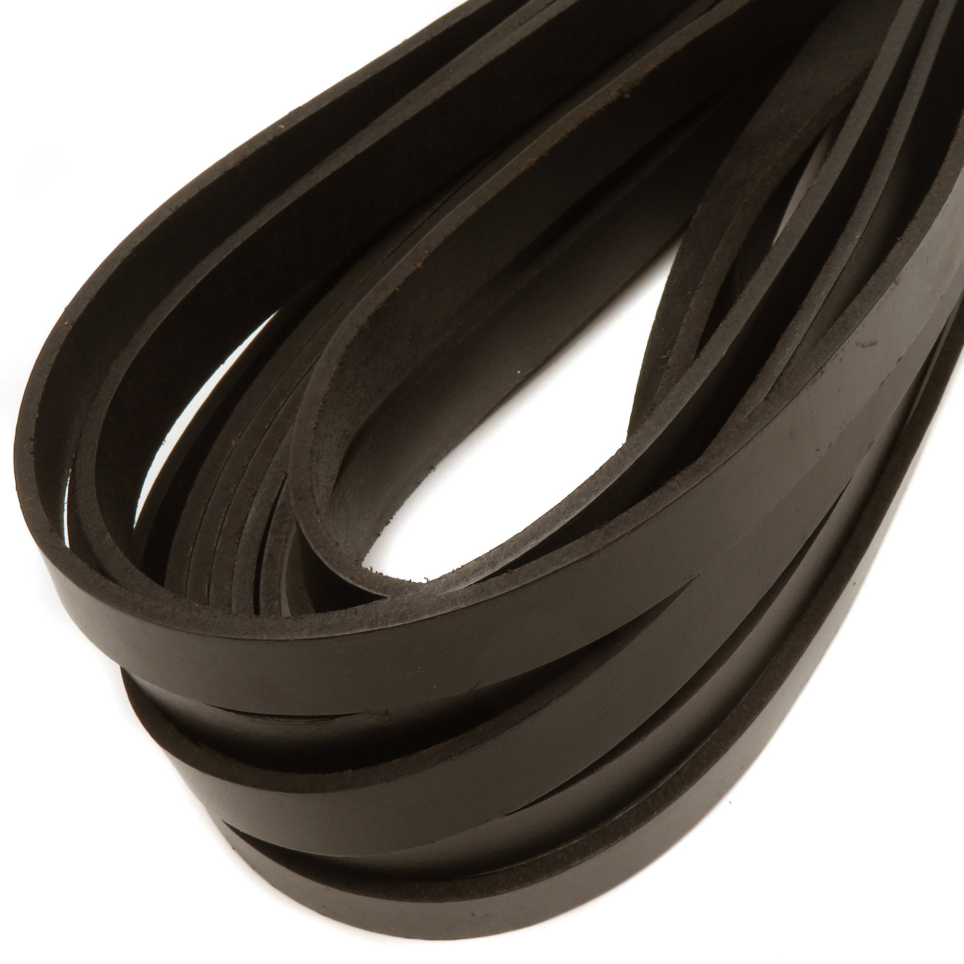 esnado Lederriemen Flach 15 mm x 3 mm - Braun