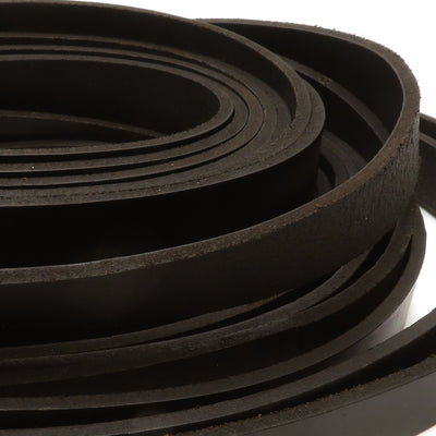 esnado Lederriemen Flach 15 mm x 3 mm - Braun