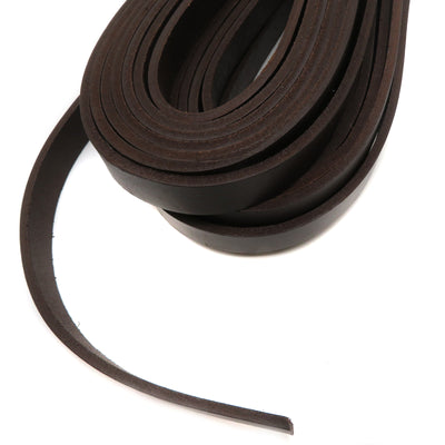 esnado Lederriemen Flach 15 mm x 3 mm - Braun