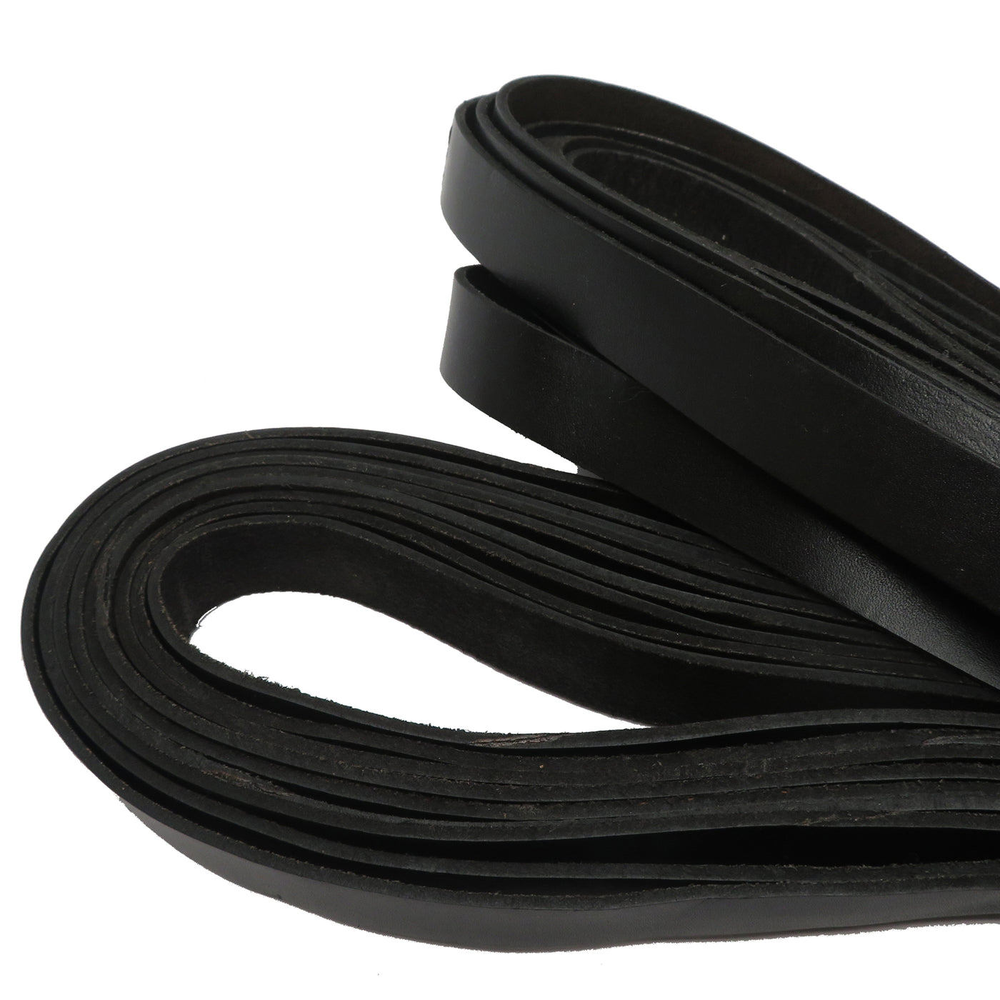 esnado Lederband Flach 20 mm x 2,5 mm - Schwarz