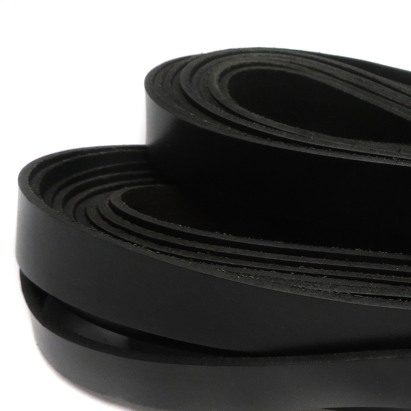 esnado Lederband Flach 20 mm x 2,5 mm - Schwarz