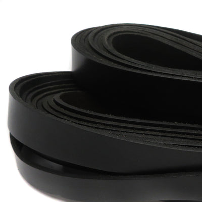 esnado Lederband Flach 20 mm x 2,5 mm - Schwarz