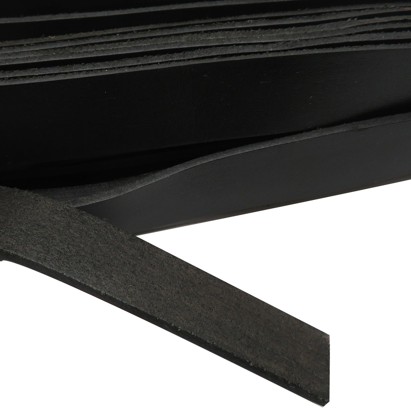 esnado Lederband Flach 20 mm x 2,5 mm - Schwarz