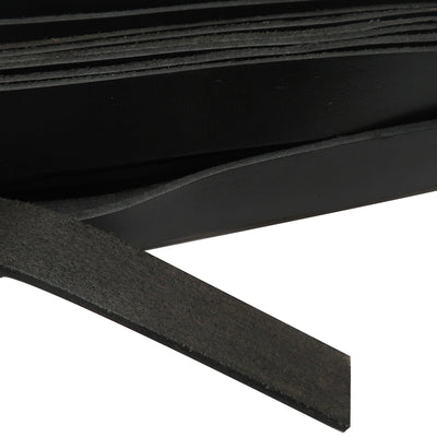 esnado Lederband Flach 20 mm x 2,5 mm - Schwarz