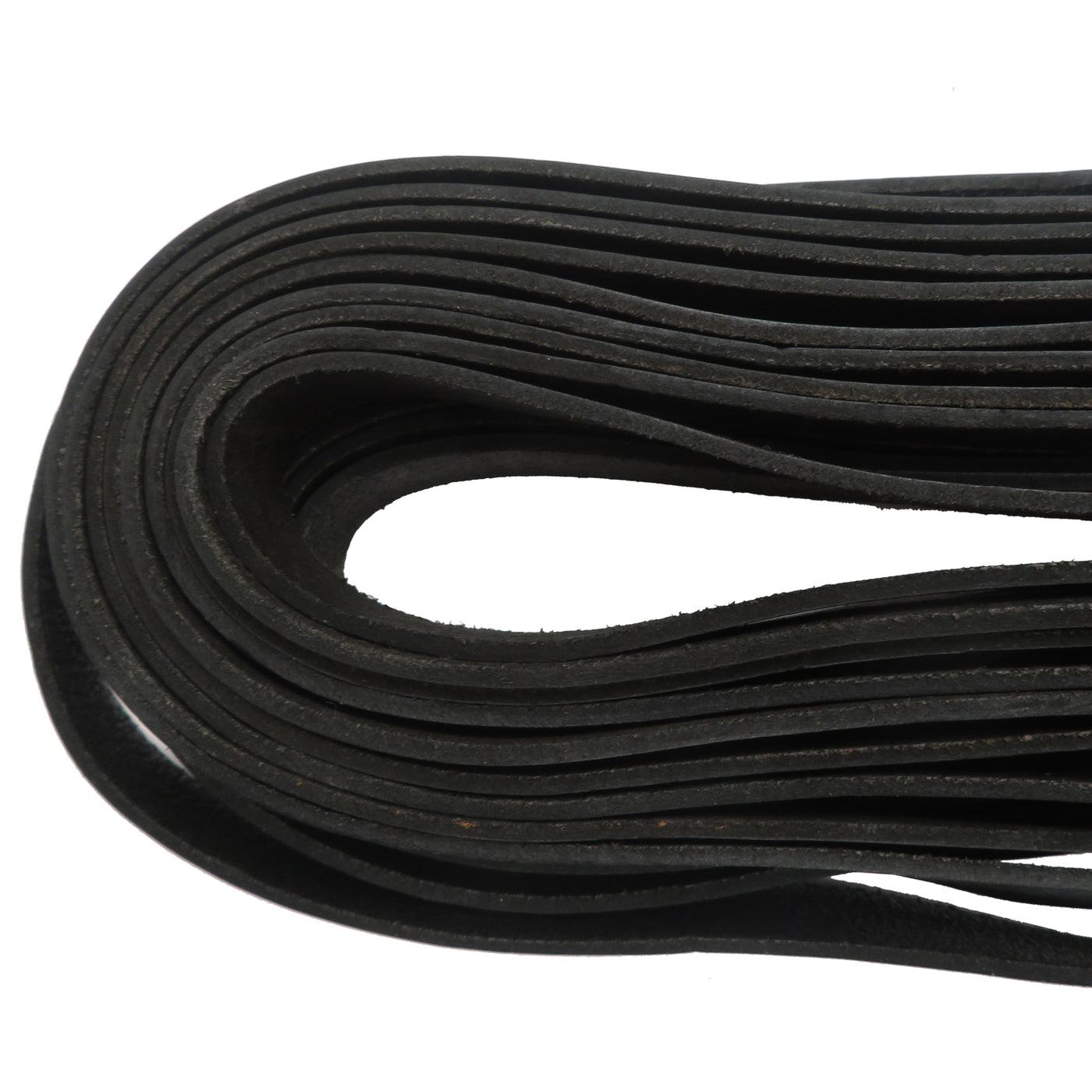 esnado Lederband Flach 20 mm x 2,5 mm - Schwarz