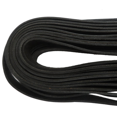 esnado Lederband Flach 20 mm x 2,5 mm - Schwarz