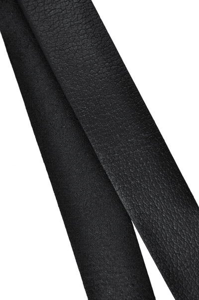 Lederriemen – Flaches Lederband aus Rindsleder | Schwarz | 1 Meter, 3 mm dick