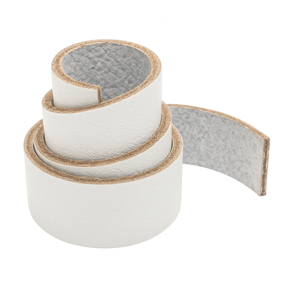 Lederriemen – Flaches Lederband aus Rindsleder | Weiß | 1 Meter, 3 mm dick