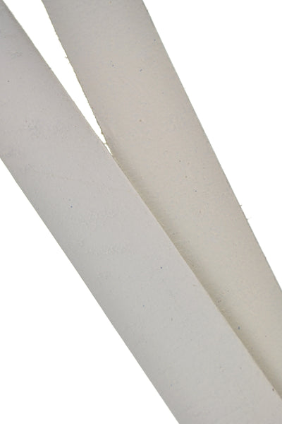 esnado flaches Lederband | Weiß | 1 Meter