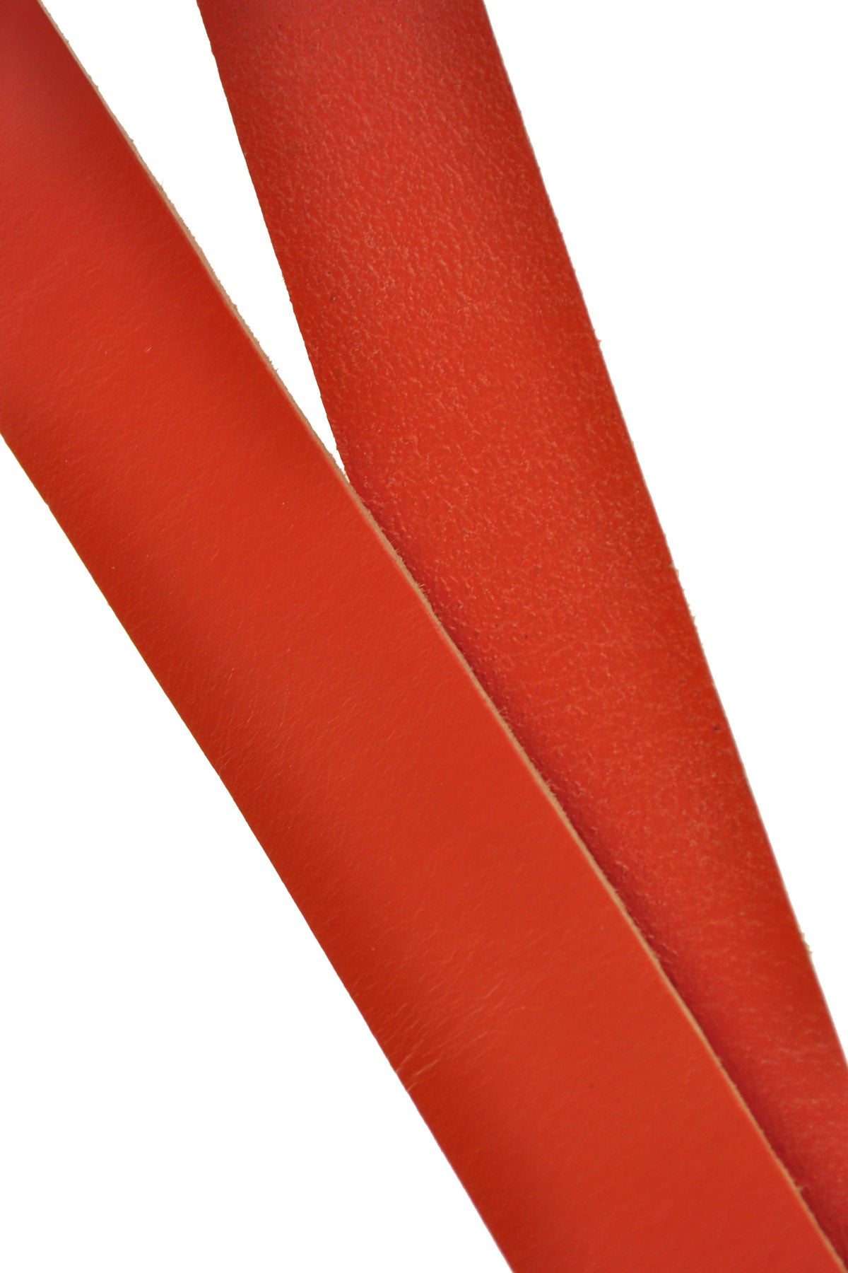 esnado flaches Lederband | Orange | 1 Meter