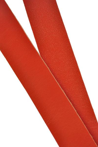 esnado flaches Lederband | Orange | 1 Meter