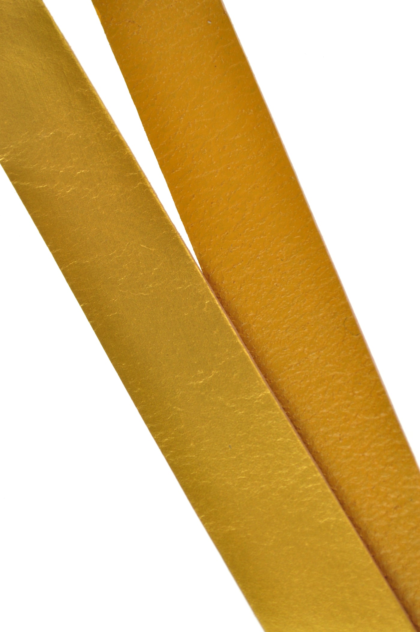 esnado flaches Lederband | Gold | 1 Meter