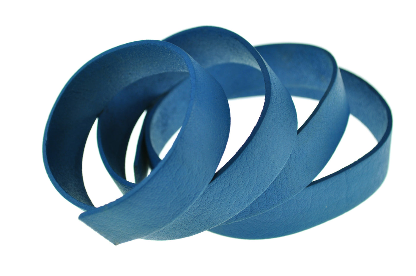 esnado flaches Lederband | Blau | 1 Meter
