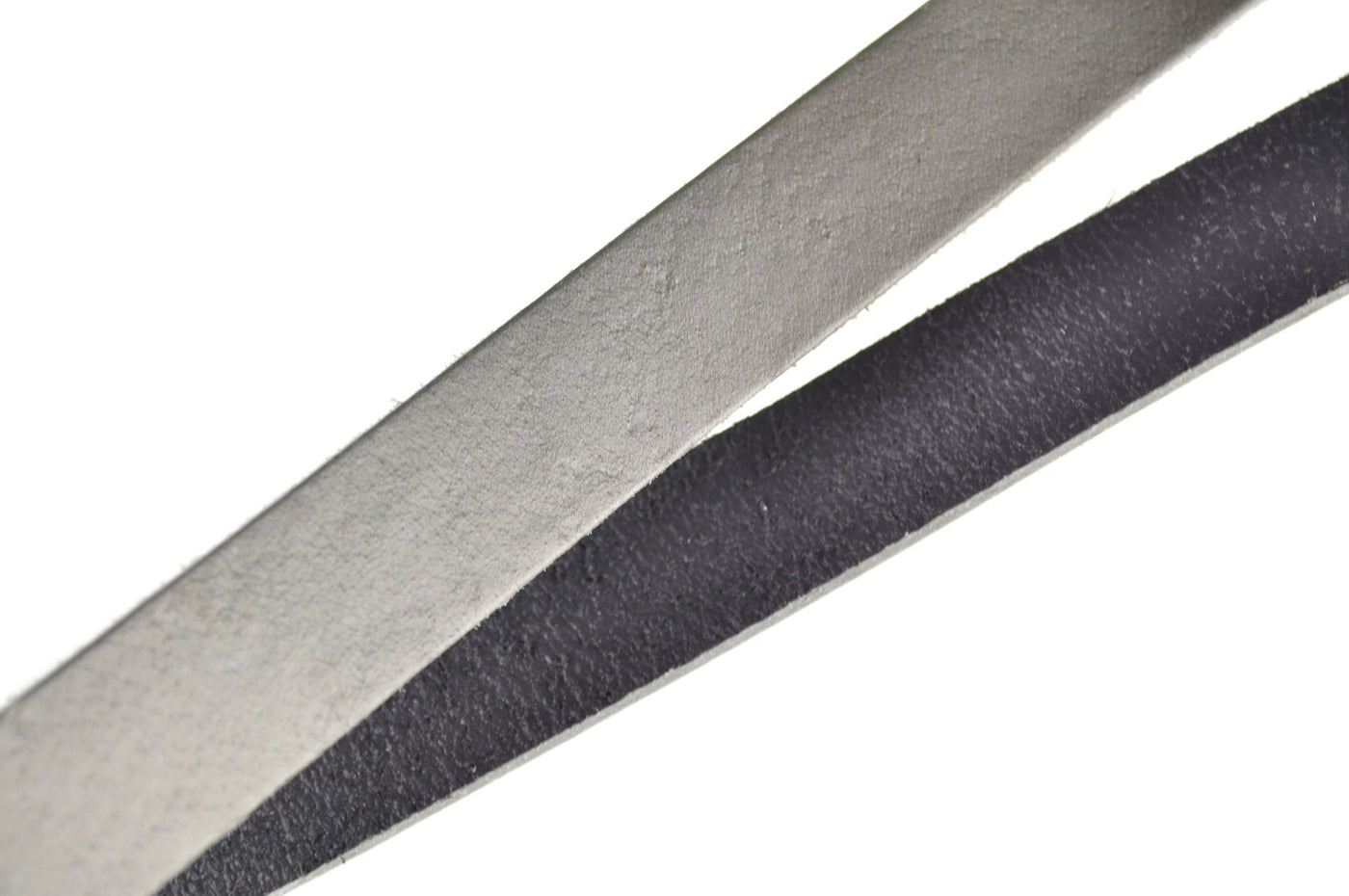esnado flaches Lederband | Silber | 1 Meter