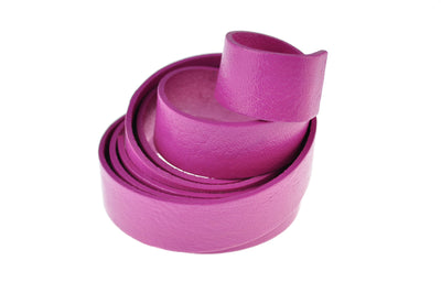 esnado flaches Lederband | Fuchsia | 1 Meter