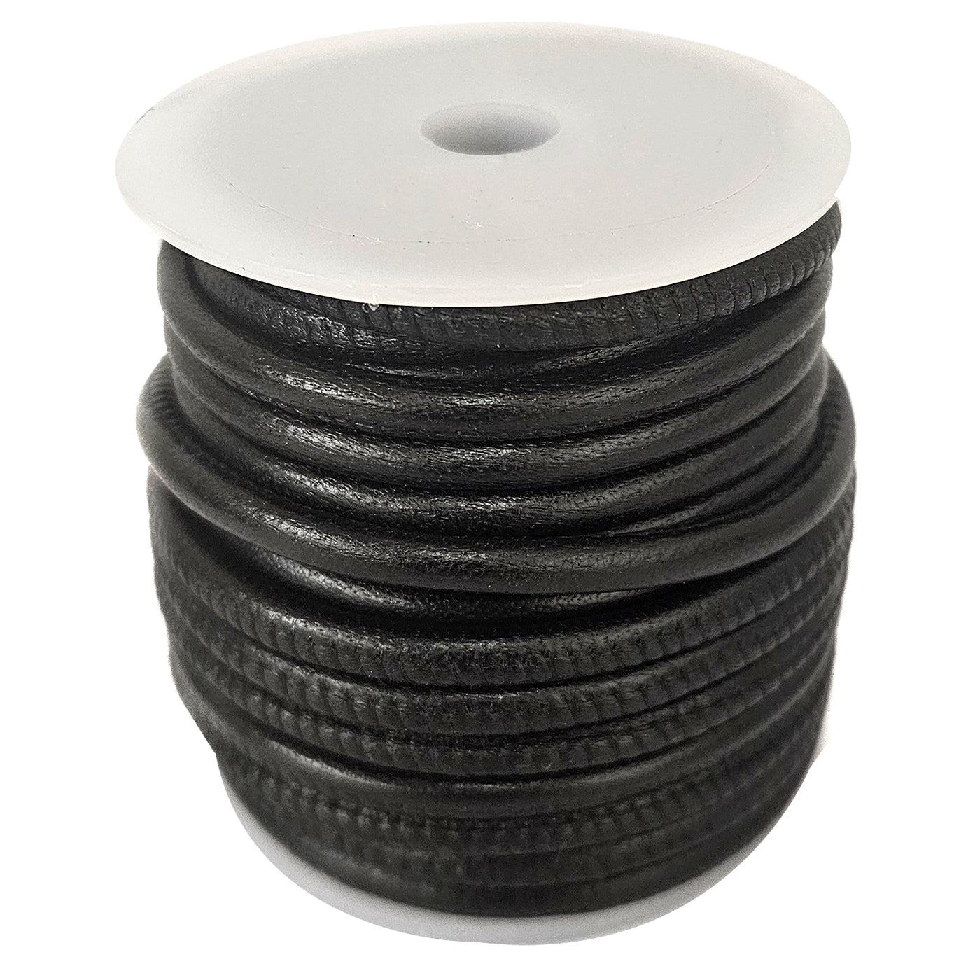 esnado Lederband gesäumt, Ø 4 mm - Schwarz