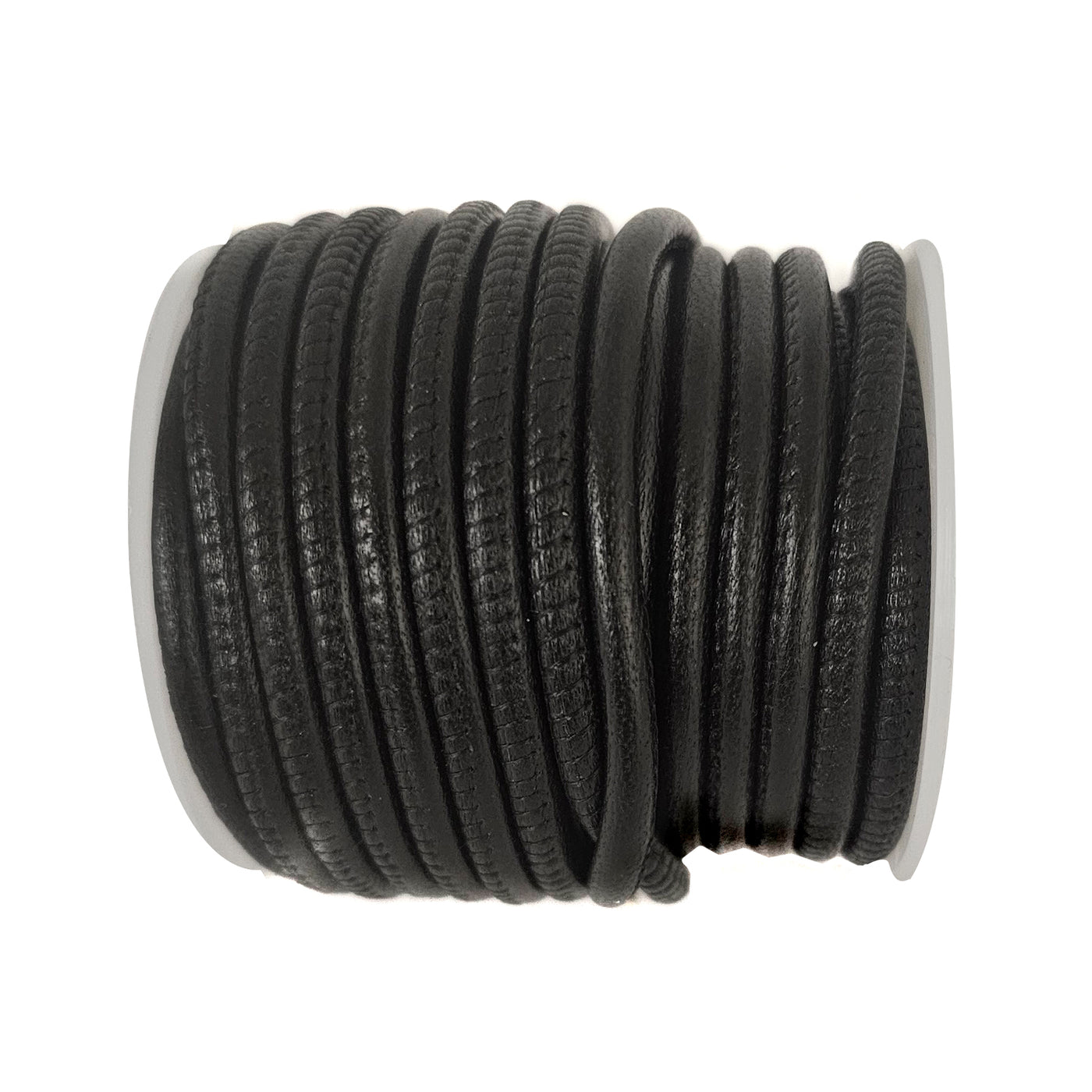 esnado Lederband gesäumt, Ø 4 mm - Schwarz