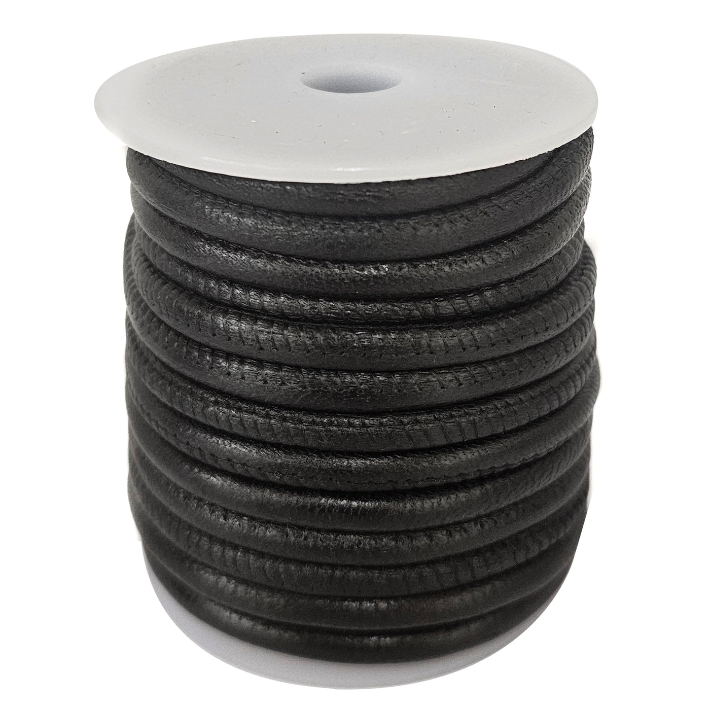 esnado Lederband gesäumt, Ø 5 mm - Schwarz