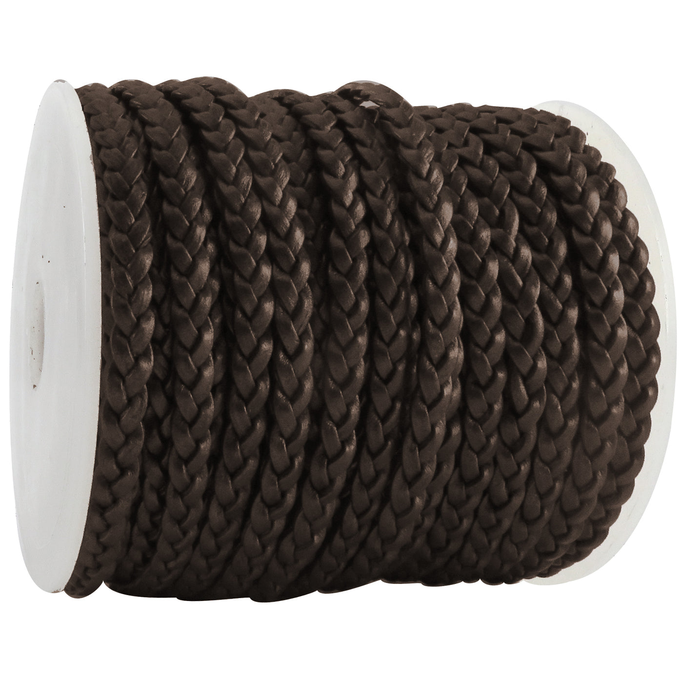 esnado Lederband flach geflochten, 5 mm x 2 mm - Braun