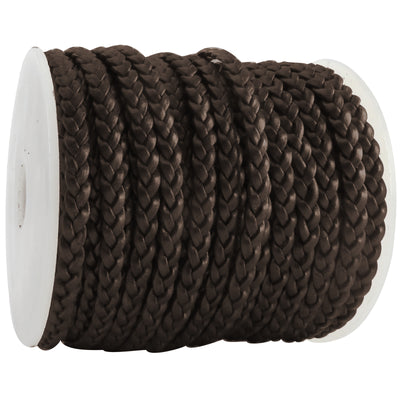 esnado Lederband flach geflochten, 5 mm x 2 mm - Braun