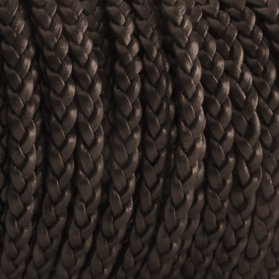 esnado Lederband flach geflochten, 5 mm x 2 mm - Braun
