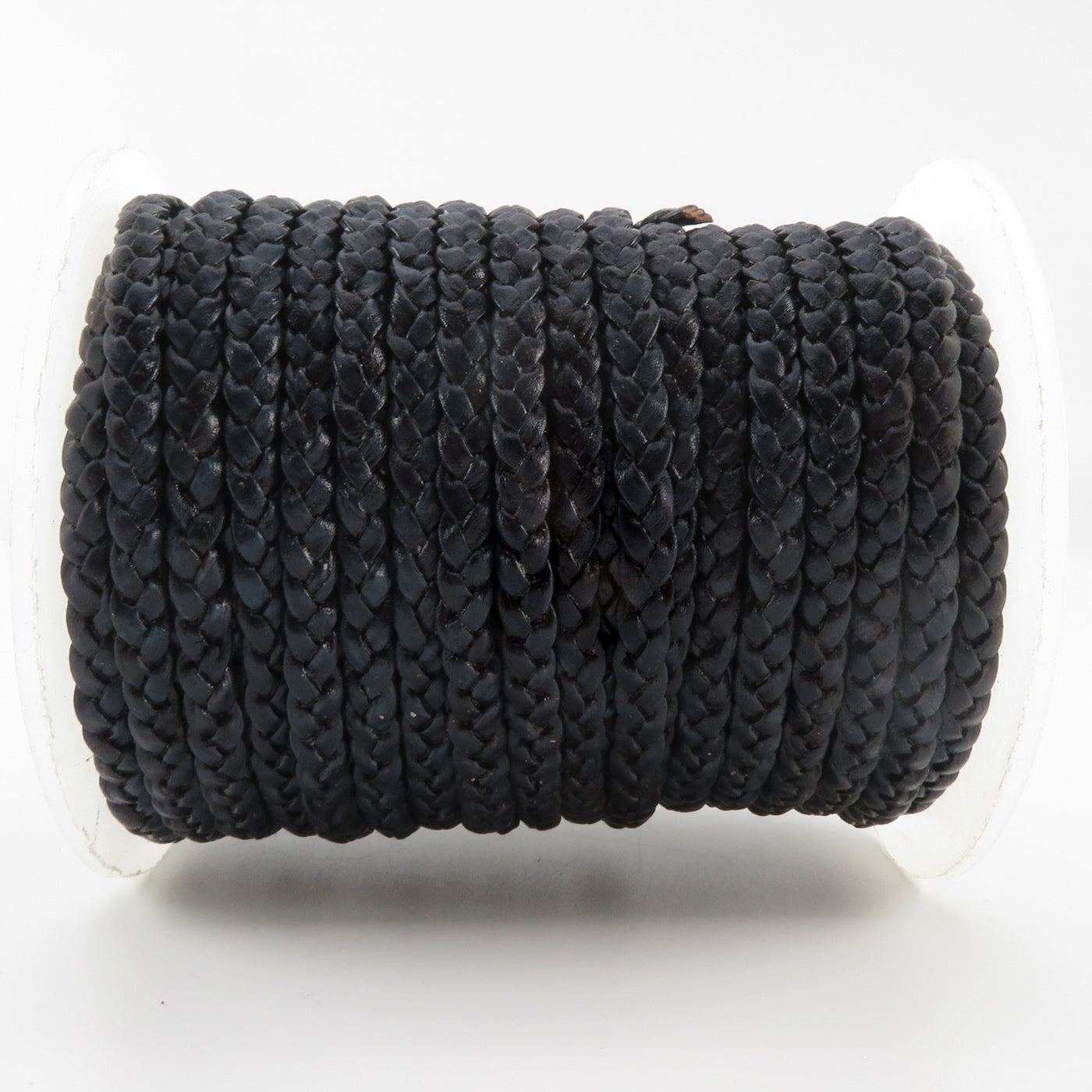 esnado Lederband flach geflochten, 5 mm x 2 mm - Navy