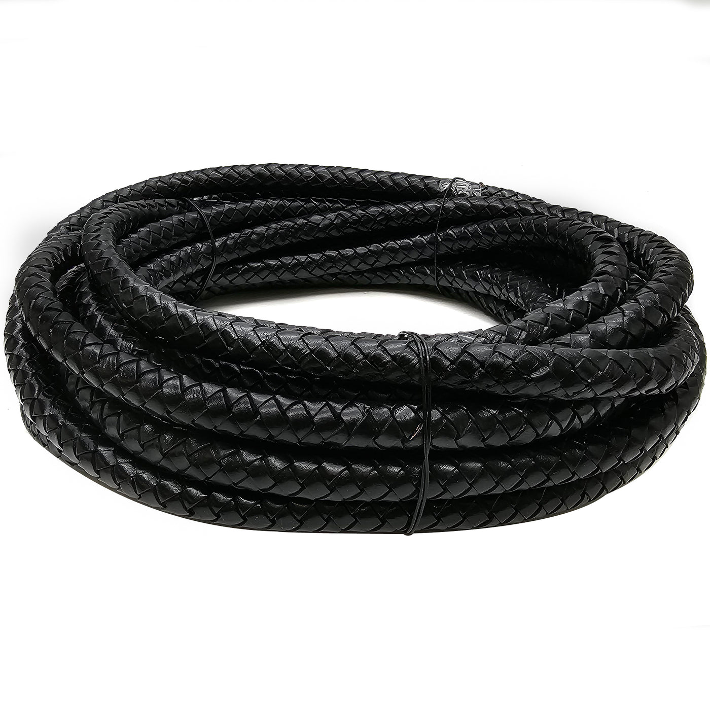 esnado Lederschnur geflochten, Ø 15 mm - Schwarz